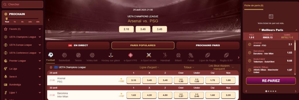 Magius Casino paris sportifs