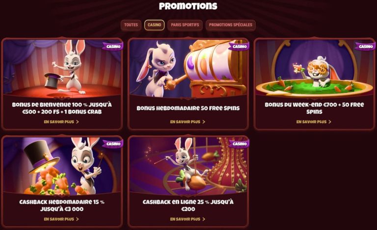 Magius Casino promotions