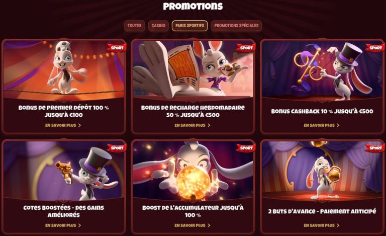 Magius Casino promotions paris sportifs