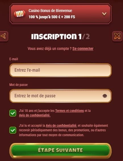 Magius Casino souscription